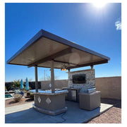 Kokomo Grills Key Largo Outdoor Kitchen with built-in BBQ grill, 15x15 patio cover, stainless steel, and modular design.