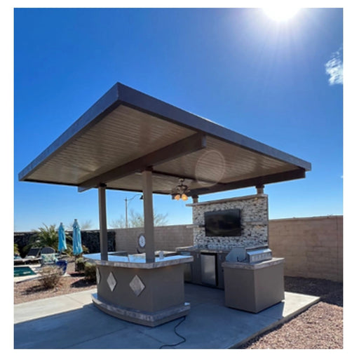 Kokomo Grills Key Largo Outdoor Kitchen with built-in BBQ grill, 15x15 patio cover, stainless steel, and modular design.