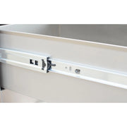 Kokomo Grills Outdoor Kitchen Stainless Steel Two Drawer - One Door Combo with smooth ball bearing glides and polished bar handles.