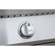 Kokomo Grills Built In Double Side Burner stainless steel knob with SureLight ignition and high-low flame control.