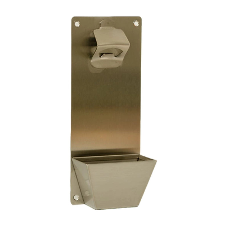 Kokomo Grills Bottle Opener and Cap Catcher KO-BTLOPNR stainless steel with detachable cap catcher and easy mount design.