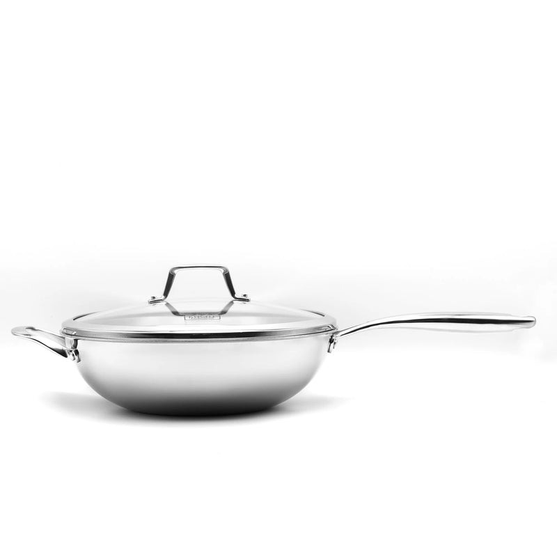 Kucht Professional Stainless Steel 3-Ply Wok with Lid, KW309
