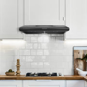 Cosmo 30" Delta Collection Under Cabinet Range Hood in Matte Black, 3-Speed Motor, LED Lights, COS-5MU30-BK