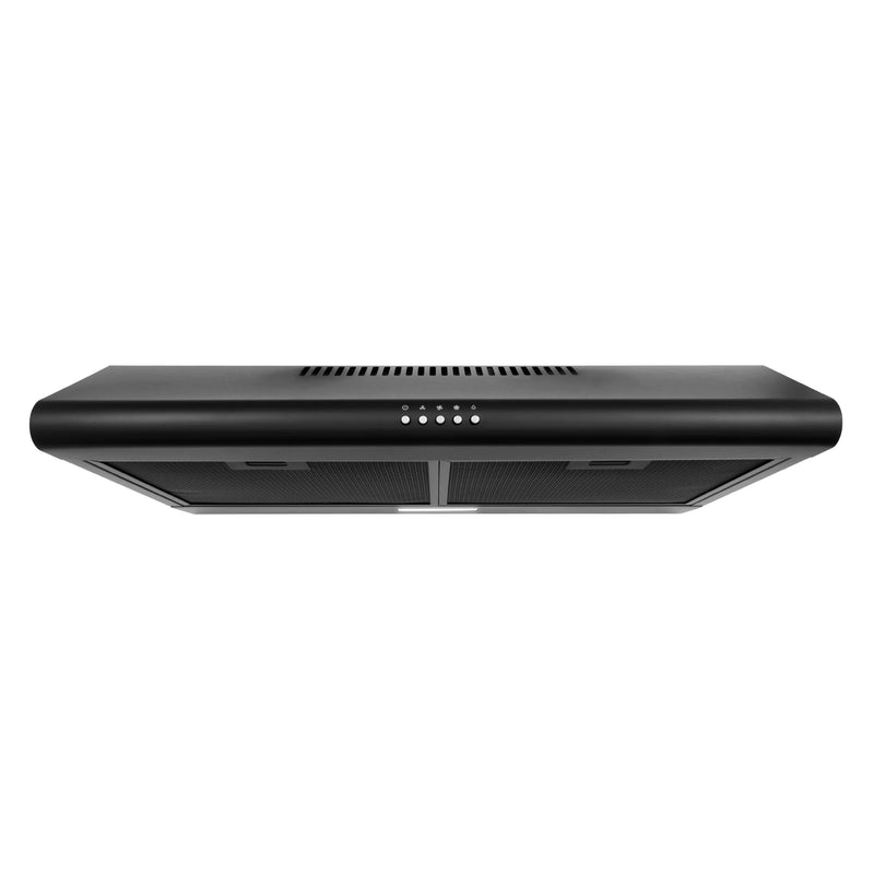 Cosmo 30" Delta Collection Under Cabinet Range Hood in Matte Black, 3-Speed Motor, LED Lights, COS-5MU30-BK