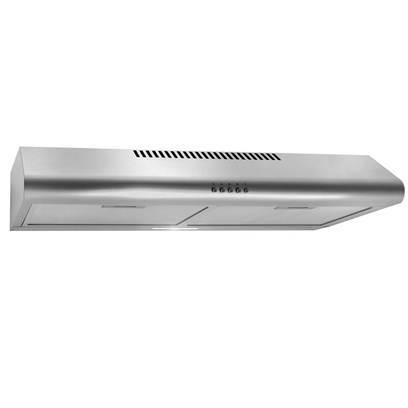 Cosmo 30" Delta Collection Under Cabinet Range Hood in Stainless Steel, 3-Speed Motor, LED Lights, COS-5MU30