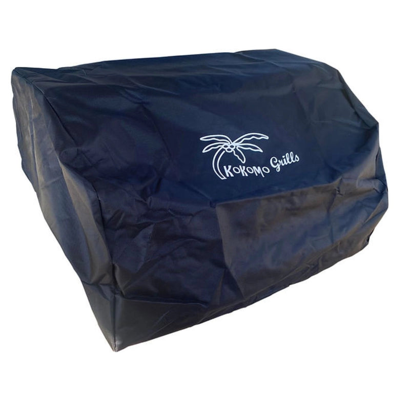 Kokomo Grills Now We're Grilling Kombo Pack black grill cover with logo, durable waterproof fabric for protecting 4 burner grill combo.
