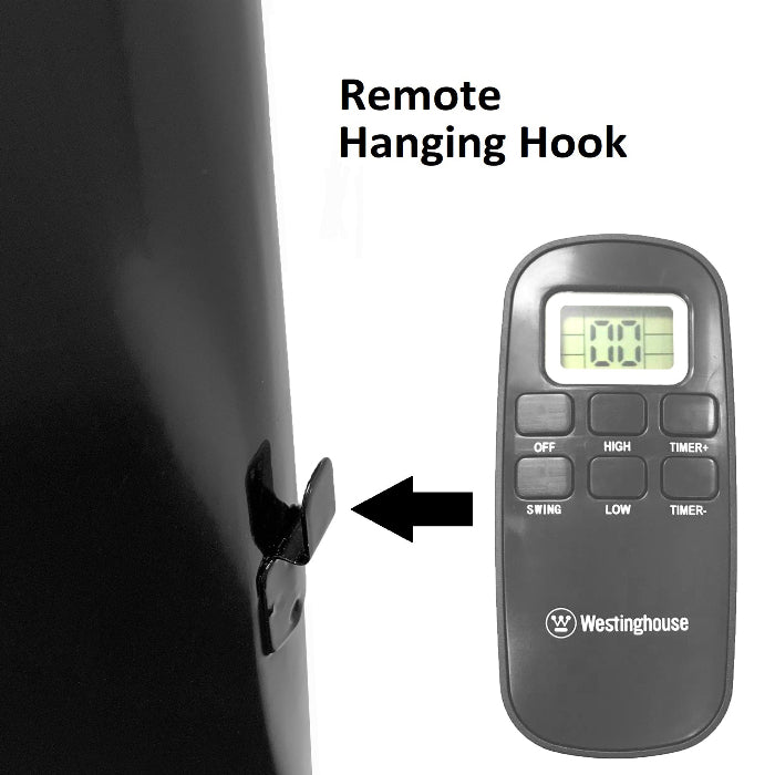 Remote hanging hook with Westinghouse remote on a white background