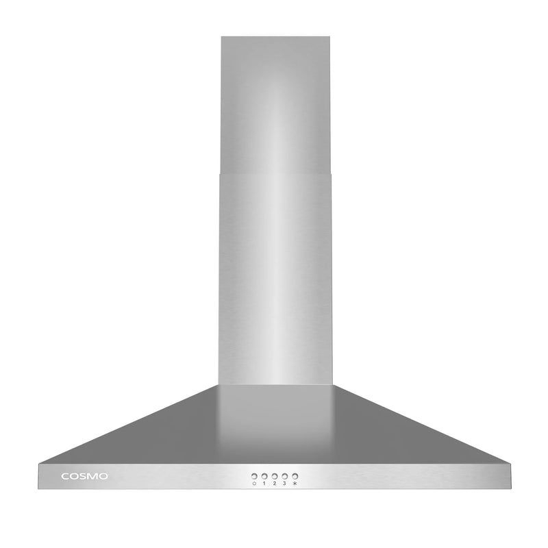 Cosmo 30" Nebula Collection Wall-Mount Range Hood in Stainless Steel, 250 CFM, LED Lights, COS-63024P
