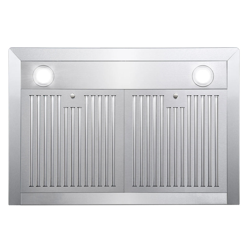 Cosmo 30" Vista Collection Wall-Mount Range Hood in Stainless Steel, 380 CFM, LED Lights, COS-63175