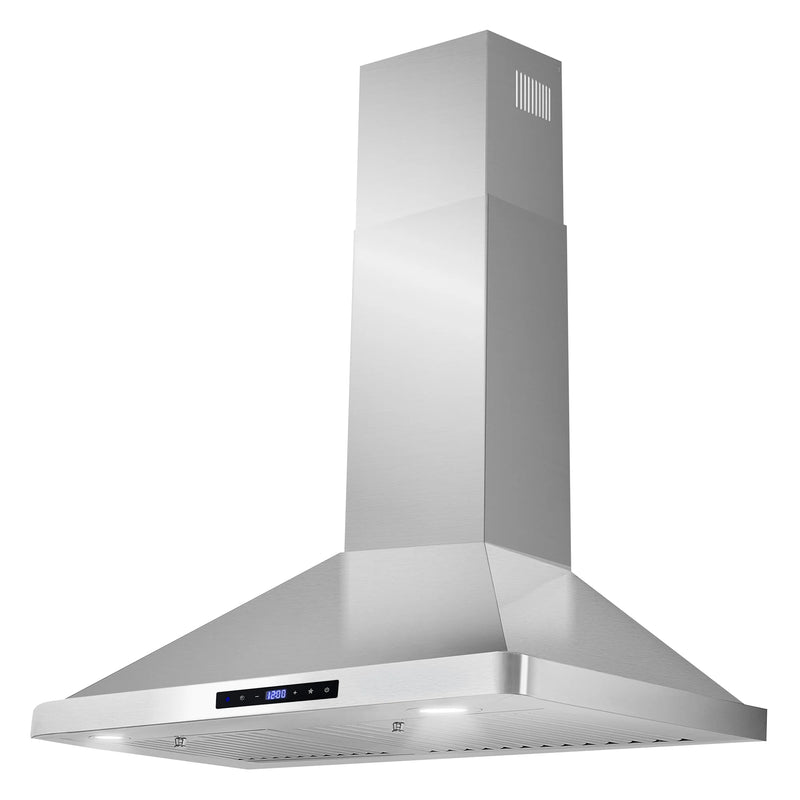 Cosmo 30" Vista Collection Wall-Mount Range Hood in Stainless Steel, 380 CFM, Touch Controls, COS-63175S