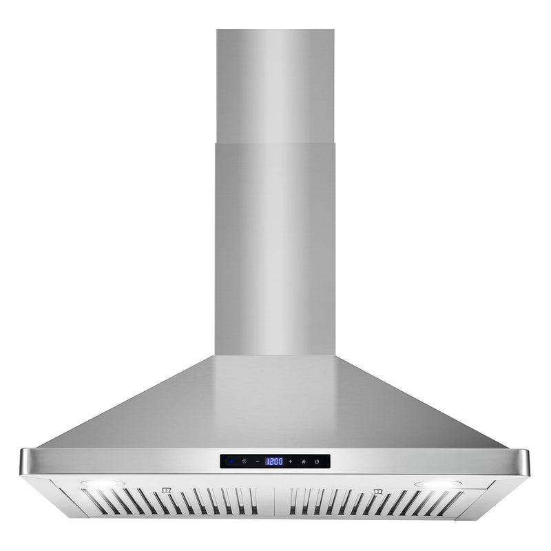 Cosmo 30" Vista Collection Wall-Mount Range Hood in Stainless Steel, 380 CFM, Touch Controls, COS-63175S