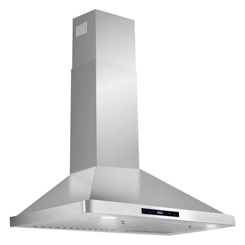 Cosmo 30" Vista Collection Wall-Mount Range Hood in Stainless Steel, 380 CFM, Touch Controls, COS-63175S