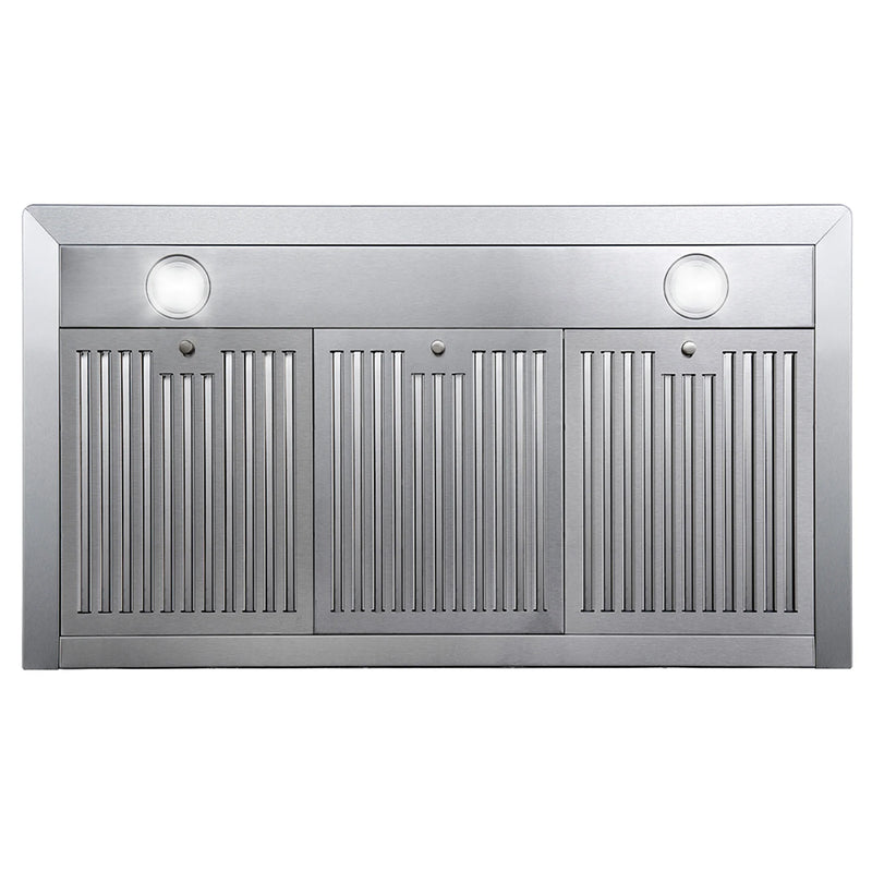Cosmo 36" Vista Collection Wall-Mount Range Hood in Stainless Steel, 380 CFM, LED Lights, COS-63190
