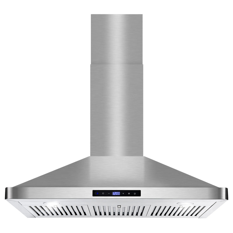 Cosmo 36" Vista Collection Wall-Mount Range Hood in Stainless Steel, 380 CFM, Touch Controls, COS-63190S