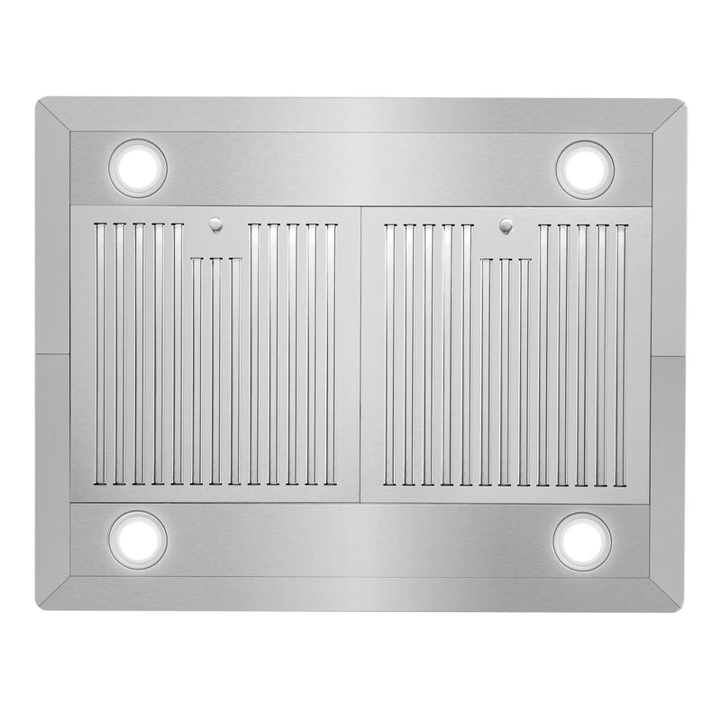 Cosmo 30" Lumin Collection Island Range Hood in Stainless Steel, 380 CFM, Baffle Filters, COS-63ISS75