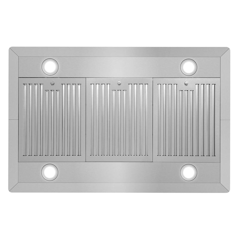 Cosmo 36" Lumin Collection Island-Mount Range Hood in Stainless Steel, 380 CFM, Baffle Filters, COS-63ISS90