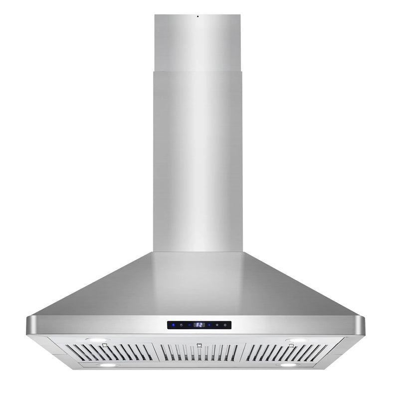 Cosmo 36" Lumin Collection Island-Mount Range Hood in Stainless Steel, 380 CFM, Baffle Filters, COS-63ISS90