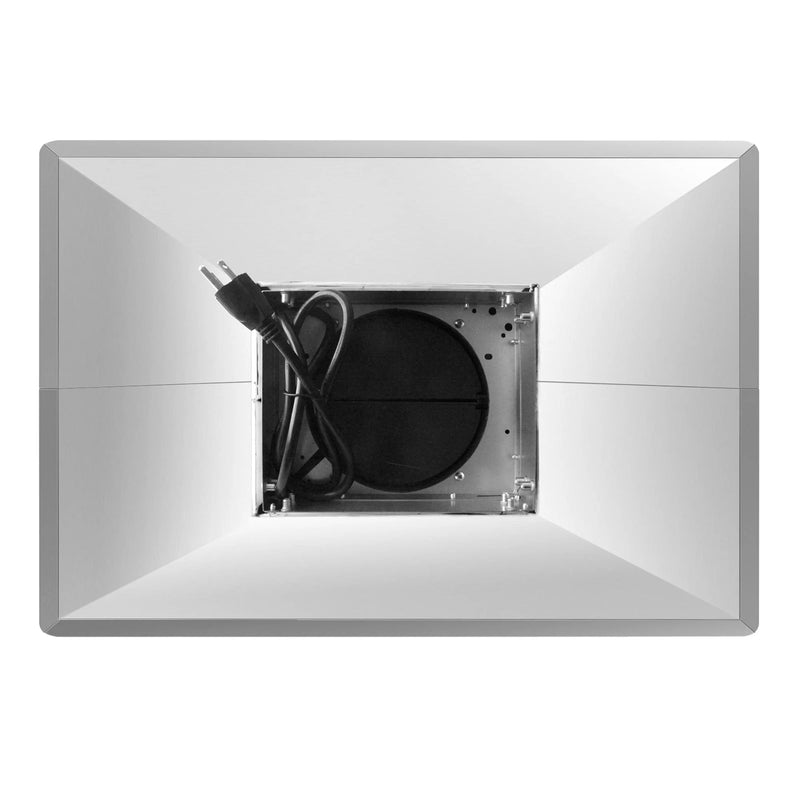 Cosmo 36" Lumin Collection Island-Mount Range Hood in Stainless Steel, 380 CFM, Baffle Filters, COS-63ISS90