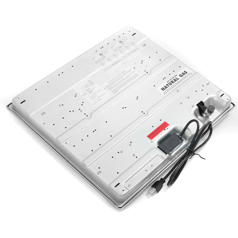 Cosmo 24" Gas Cooktop, 4 Sealed Burners, 16,000 BTU Super Rapid Burner, Cast-Iron Grates, COS-640STX-E