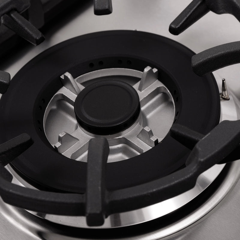 Cosmo 24" Gas Cooktop, 4 Sealed Burners, 16,000 BTU Super Rapid Burner, Cast-Iron Grates, COS-640STX-E