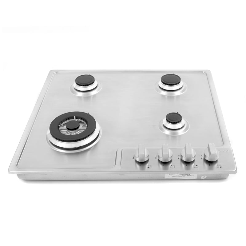 Cosmo 24" Gas Cooktop, 4 Sealed Burners, 16,000 BTU Super Rapid Burner, Cast-Iron Grates, COS-640STX-E