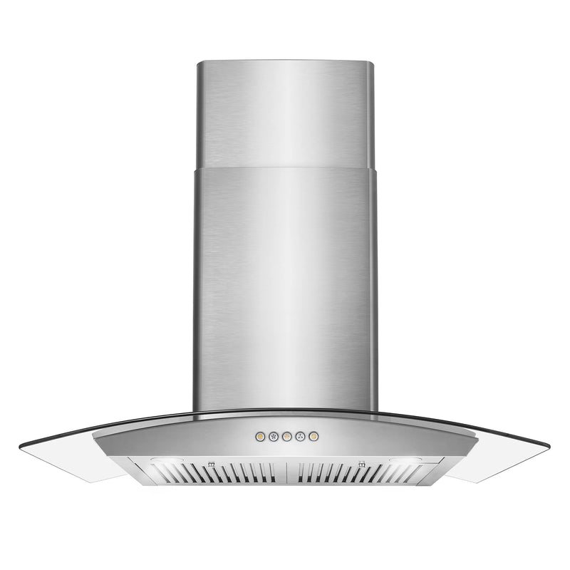 Cosmo 30" Vista Collection Wall-Mount Range Hood in Stainless Steel, 380 CFM, LED Lights, COS-668A750