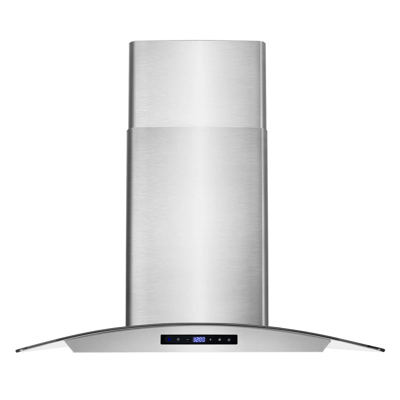 Cosmo 30" Vista Collection Wall-Mount Range Hood in Stainless Steel, 380 CFM, Touch Controls, COS-668AS750