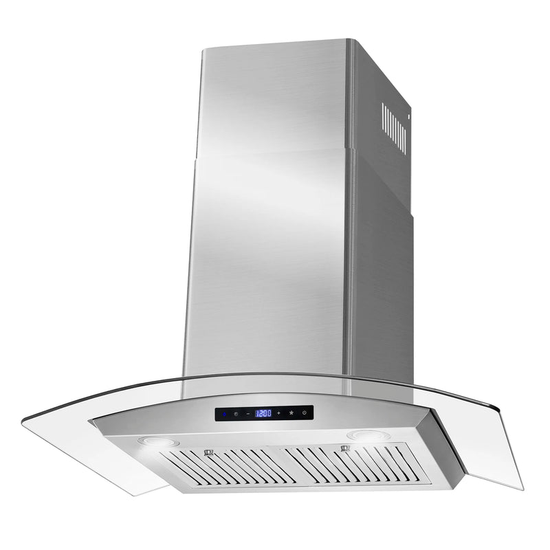 Cosmo 30" Vista Collection Wall-Mount Range Hood in Stainless Steel, 380 CFM, Touch Controls, COS-668AS750