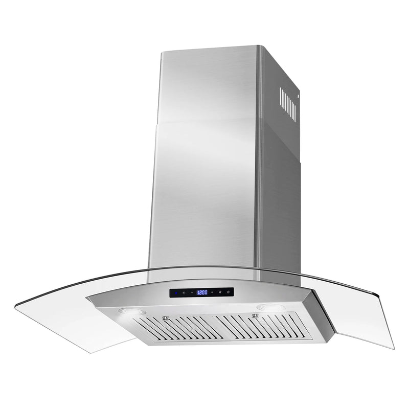 Cosmo 36" Vista Collection Wall-Mount Range Hood in Stainless Steel, 380 CFM, Touch Controls, COS-668AS900