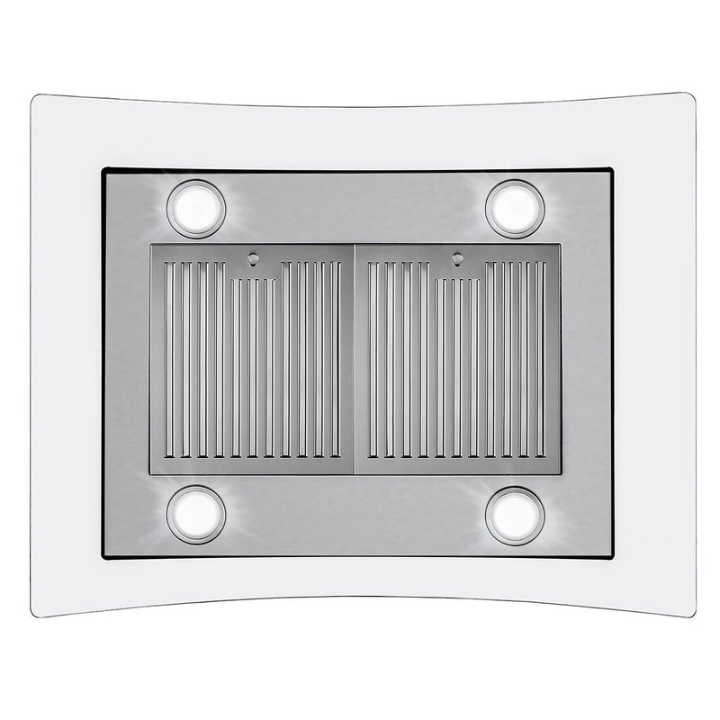 Cosmo 30" Lumin Collection Island Range Hood in Stainless Steel, 380 CFM, Soft Touch Controls, COS-668ICS750