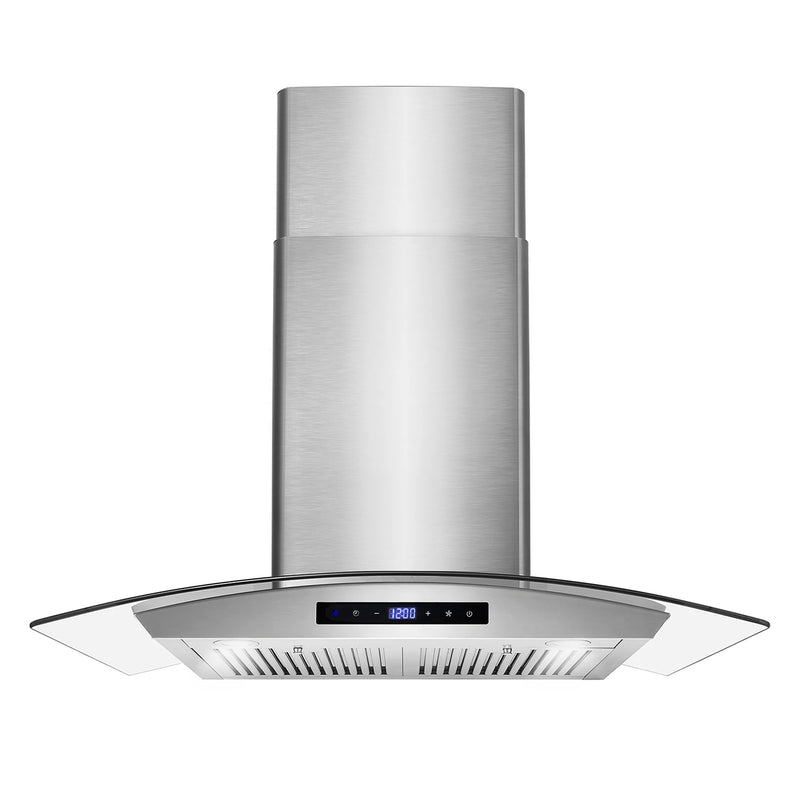 Cosmo 30" Vista Collection Wall-Mount Range Hood in Stainless Steel, 380 CFM, Touch Controls, COS-668WRCS75
