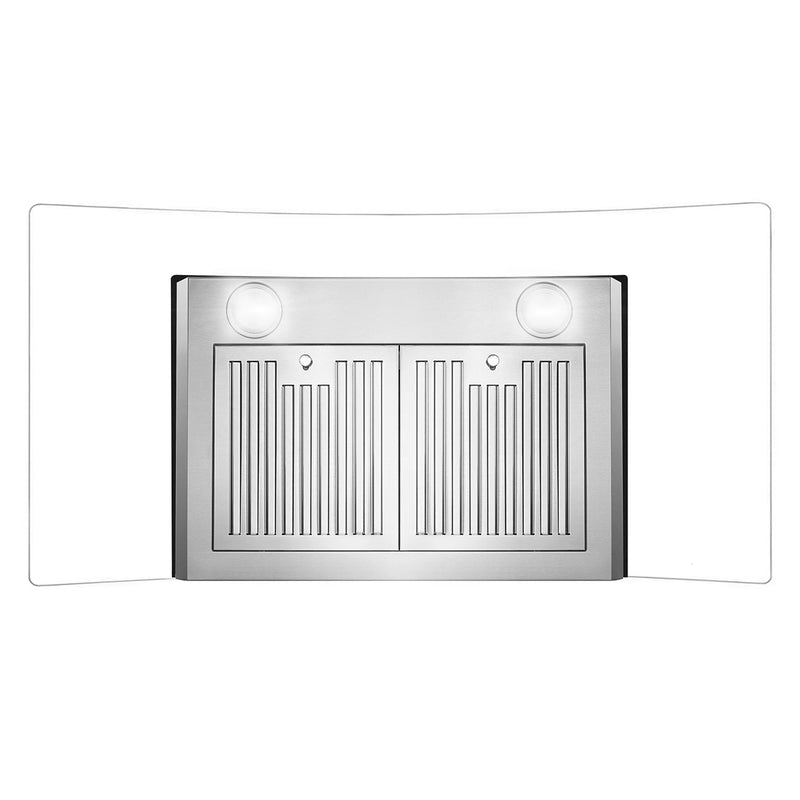 Cosmo 36" Vista Collection Wall-Mount Range Hood in Stainless Steel, 380 CFM, Touch Controls, COS-668WRCS90