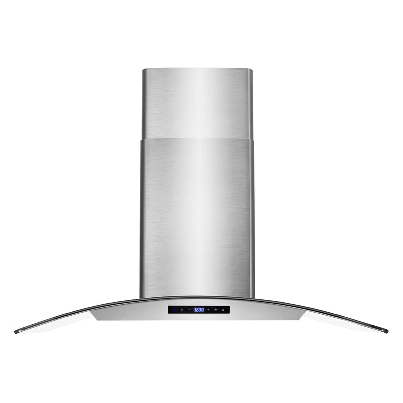 Cosmo 36" Vista Collection Wall-Mount Range Hood in Stainless Steel, 380 CFM, Touch Controls, COS-668WRCS90