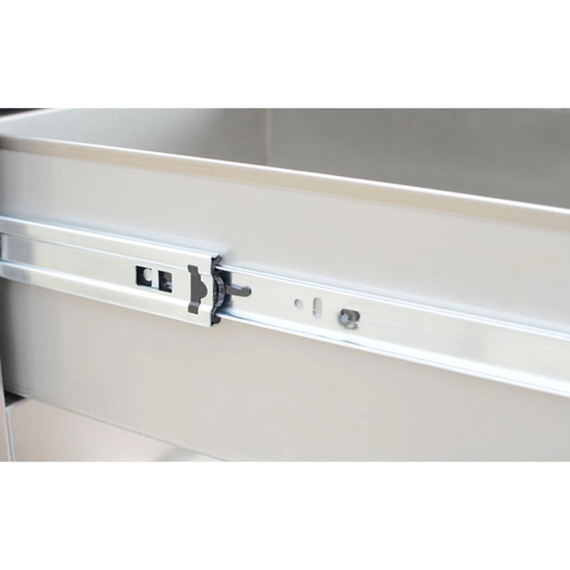 Kokomo Grills Outdoor Kitchen Stainless Steel Double Drawer KO-DD12 with smooth ball bearing glides and self-closing mechanism