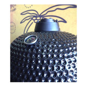 Kokomo Grills 21 Inch Kamado KoKoMo Ceramic BBQ Grill in black with textured ceramic surface and built-in thermometer vent top design.