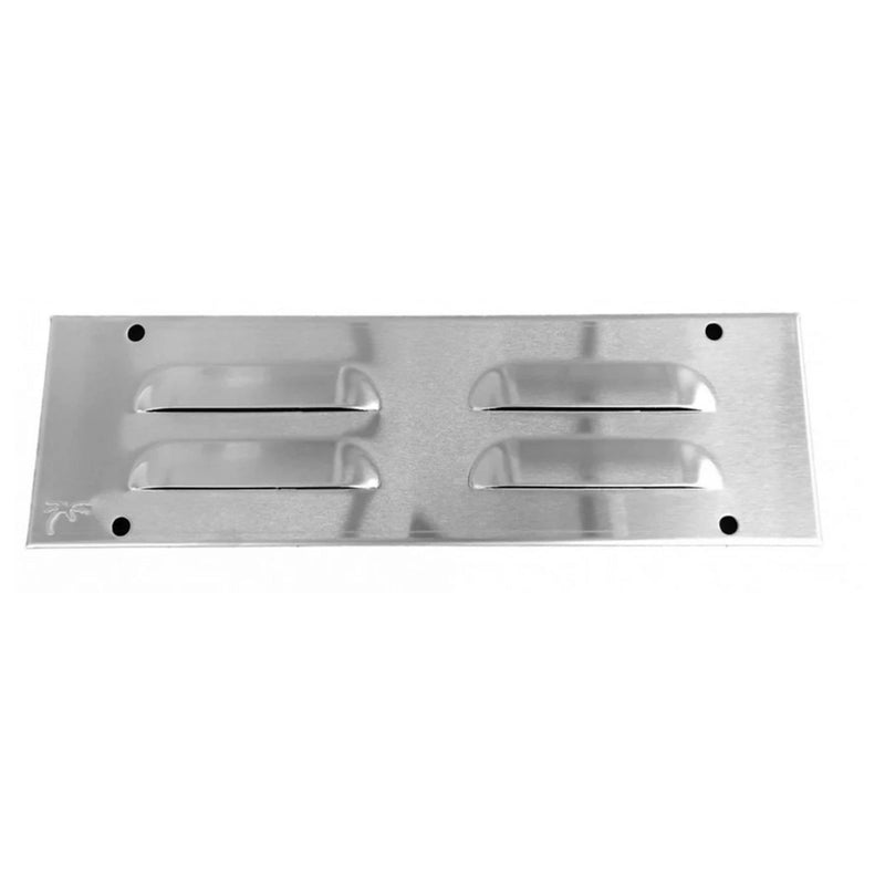 Kokomo Grills stainless steel outdoor kitchen vent with four curved vents and screw holes for built-in installation
