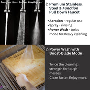 FORNO ACQUA MultiSINK kit with Integrated Waterfall Rinsing and Glass Washing Station.  Includes Chef Faucet and Accessories.