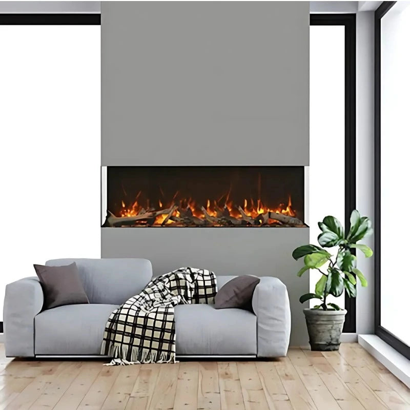 Amantii Panorama Tru View Extra Tall & Deep Lumina 88" 3-Sided Built In Indoor/Outdoor Electric Fireplace