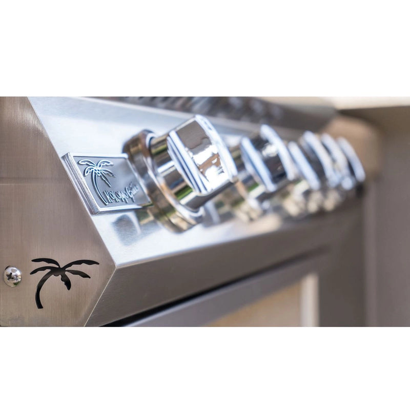 Kokomo Grills Laser Cut Grate 32In Gas Grill with stainless steel knobs and 4 heavy-duty burners in built-in design