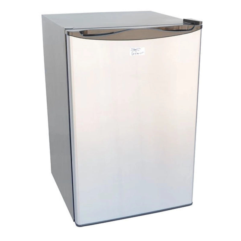 Kokomo Grills Professional Now We're Grilling Kombo Pack stainless steel combo fridge with sleek curved handle and compact design.