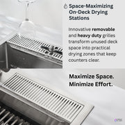 FORNO ACQUA 33 in. Drop-In/Undermount 3-Level Workstation with Retractable Faucet & Glass Rinser