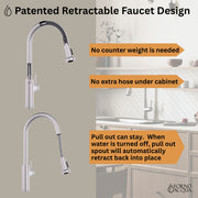 FORNO ACQUA 33 in. Drop-In/Undermount 50/50 Double Bowl Stainless Steel Sink with Faucet & Waterfall