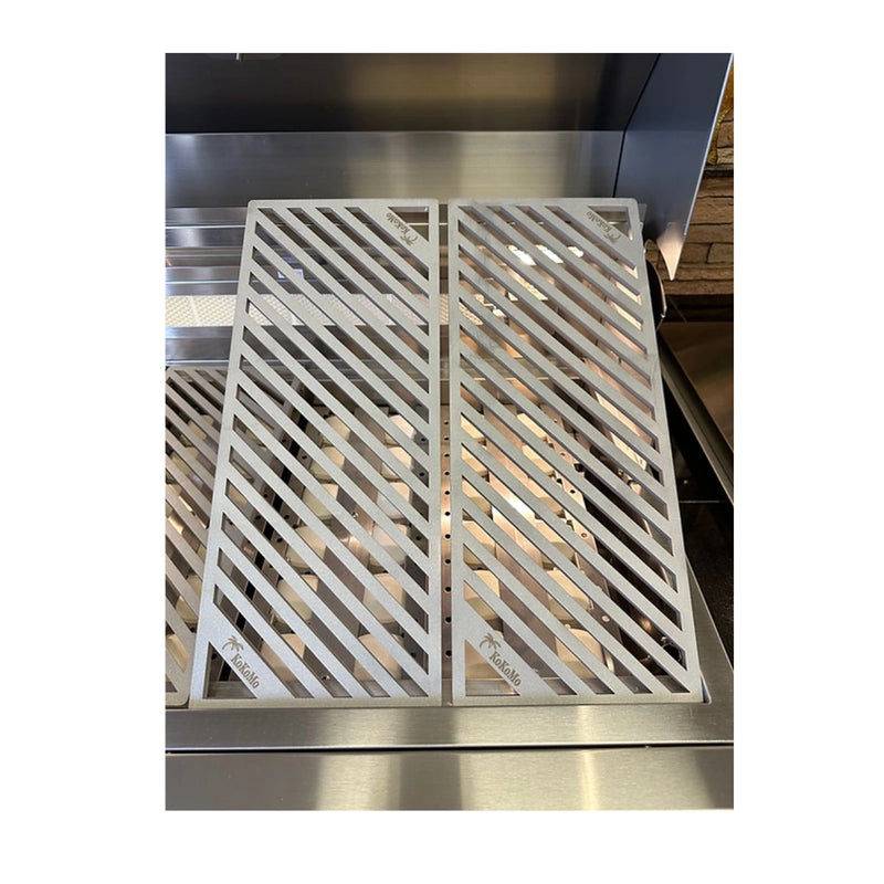 Kokomo Grills Laser Cut Grate 32In stainless steel cooking grates with diagonal slats for built-in professional gas grill.
