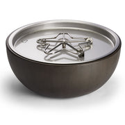 HPC Fire Inspired 120 VAC Aluminum Spun Bowls fire bowl with liquid propane burner, lightweight spun aluminum, and sleek modern design.