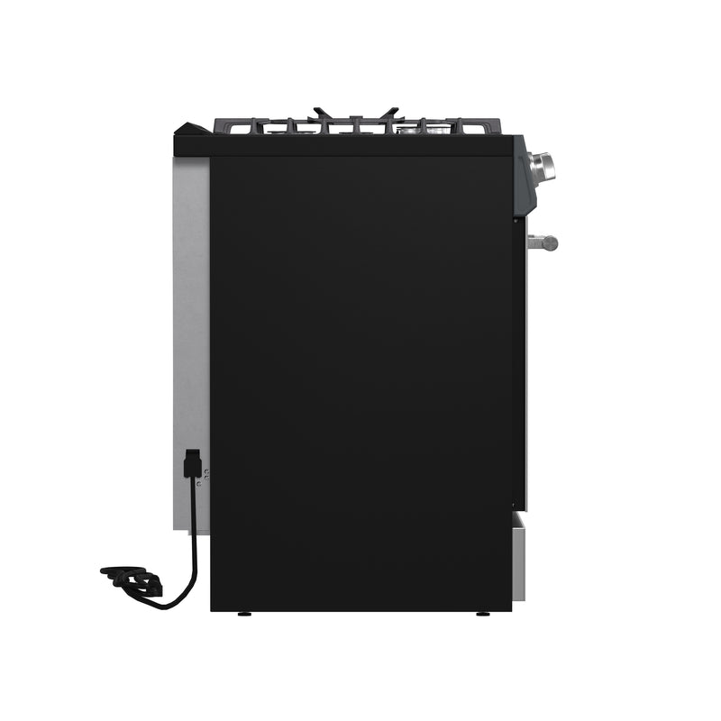 Forno Leonardo Espresso 30" Freestanding Gas Range in Stainless Steel, 5 Sealed Burners, True Convection, Cast-Iron Grates, with Stainless Steel Handles, FFSGS1116-30