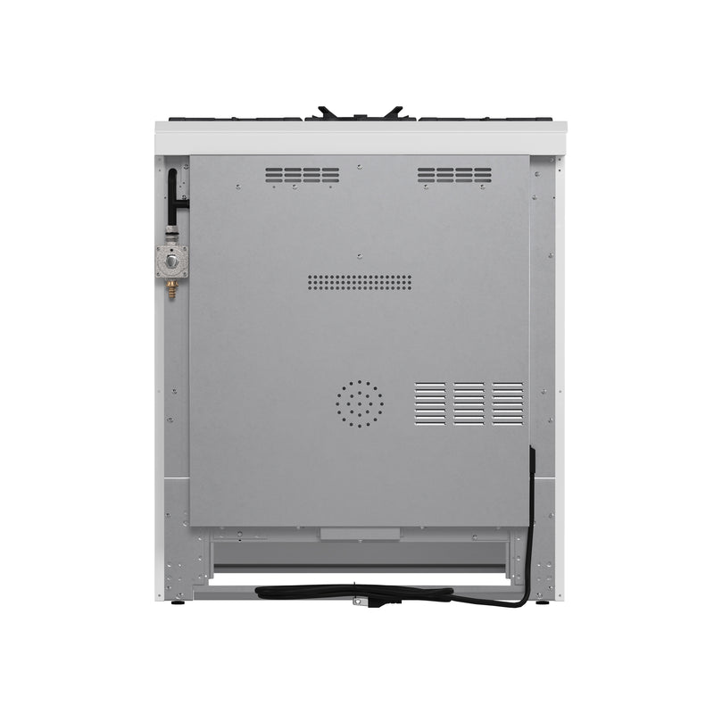 Forno Leonardo Espresso 30" Freestanding Gas Range in White, 5 Burners, with Stainless Steel Handles, FFSGS1116-30WHT