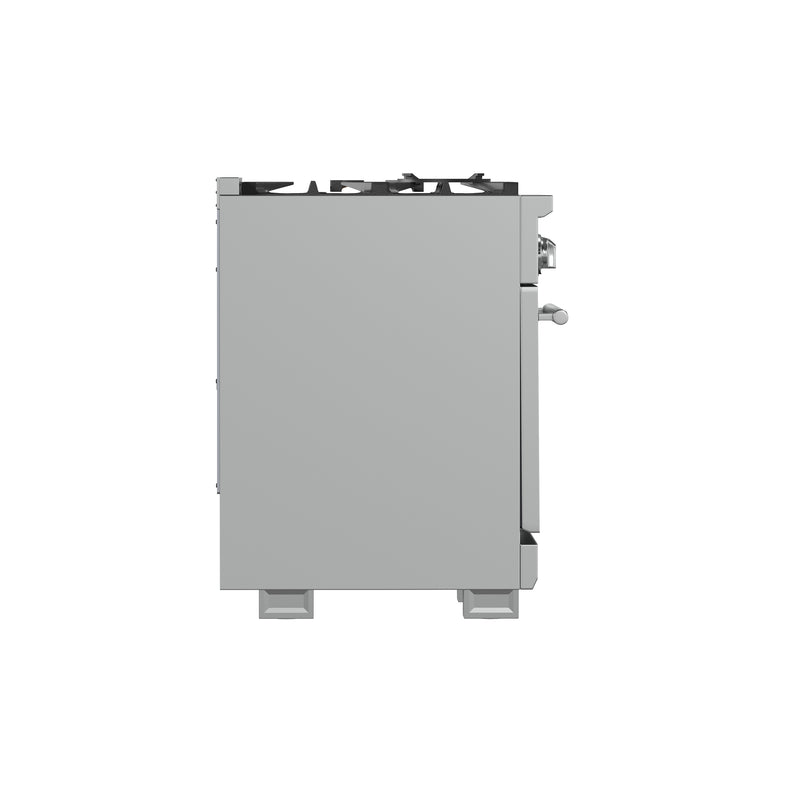 Forno Capriasca 30" Freestanding Gas Range in Stainless Steel, 5 Sealed Brass Burners, True Convection, Cast-Iron Grates, FFSGS6260-30