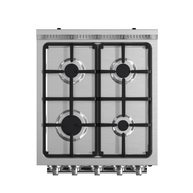 Forno Lamazze 20" Freestanding Gas Range, 4 Sealed Burners, Cast-Iron Grates, FFSGS6265-20