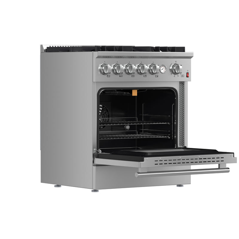 Forno Giovanni 30" Freestanding Gas Range in Stainless Steel, Air Fry, 5 Burners, FFSGS6274-30