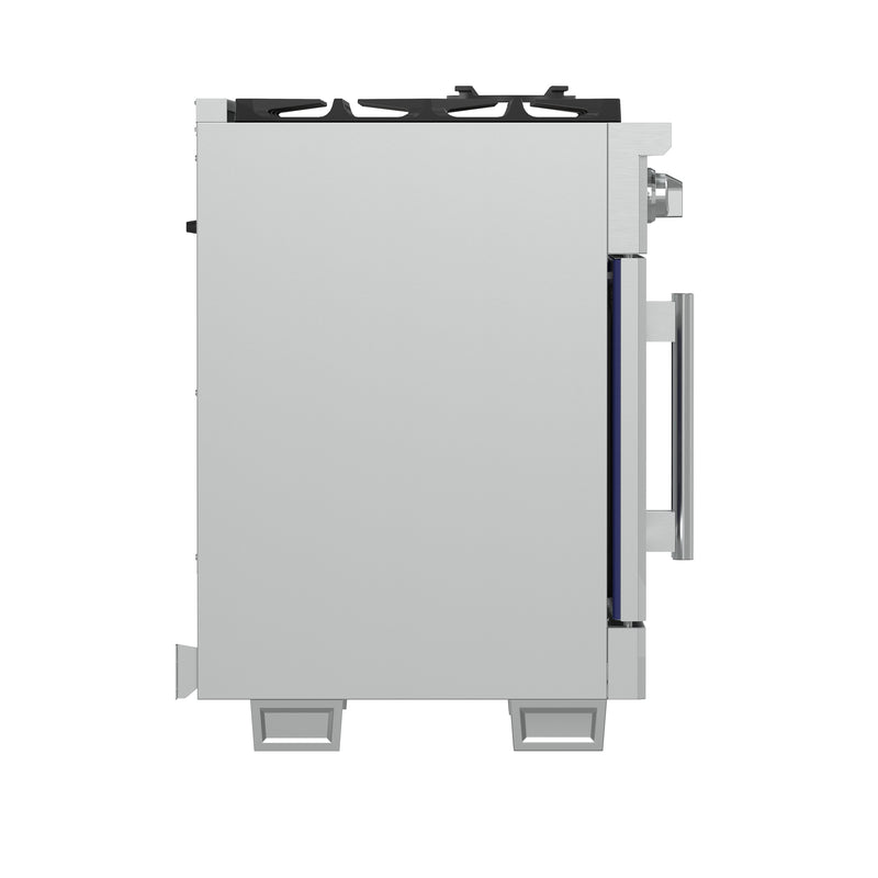 Forno Capriasca 36" Freestanding French Door Gas Range, 6 Burners, Brass Burners, FFSGS6460-36